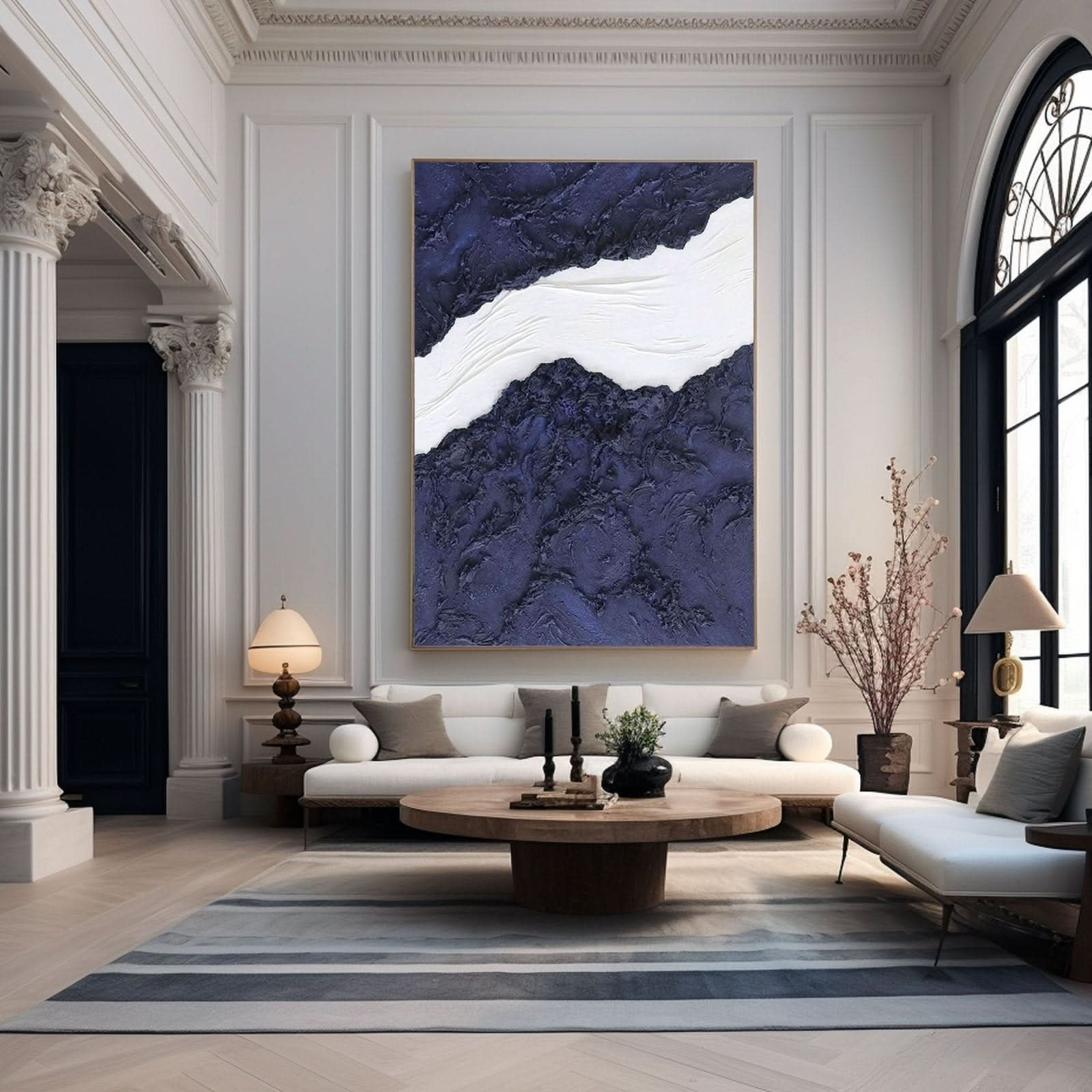 Minimalist Abstract Painting "Indigo" - nukeart