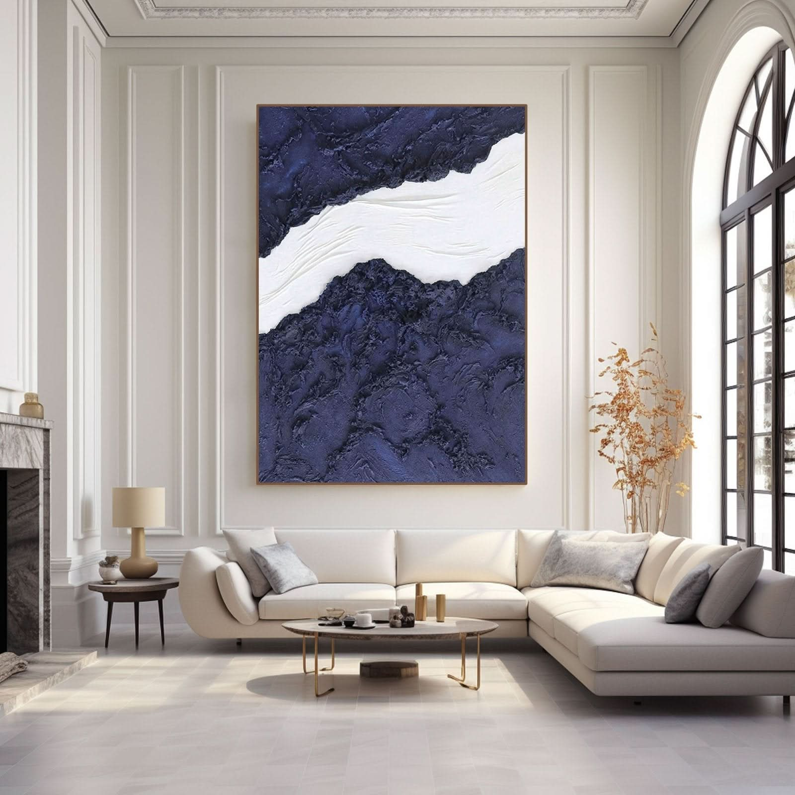 Minimalist Abstract Painting "Indigo" - nukeart