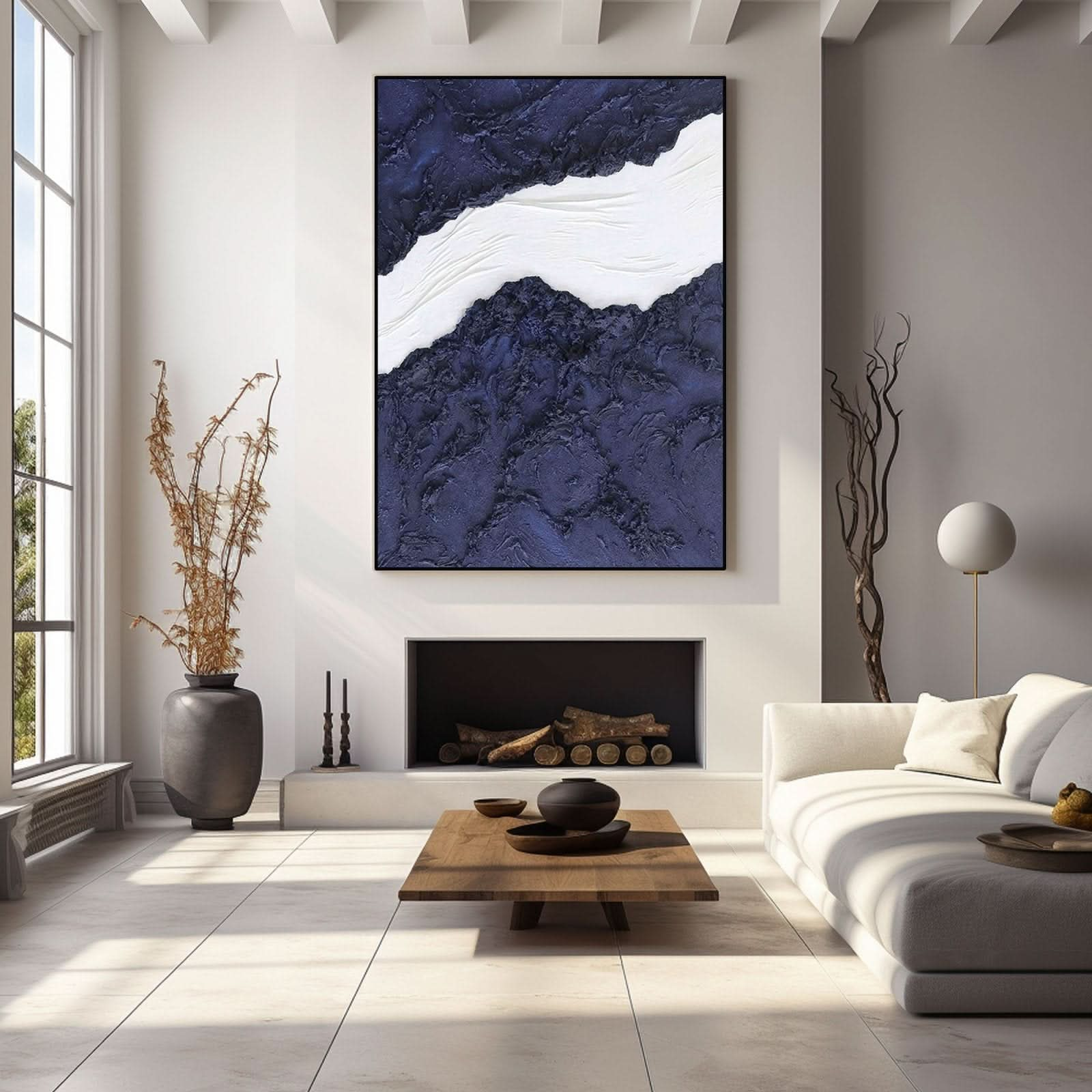 Minimalist Abstract Painting "Indigo" - nukeart