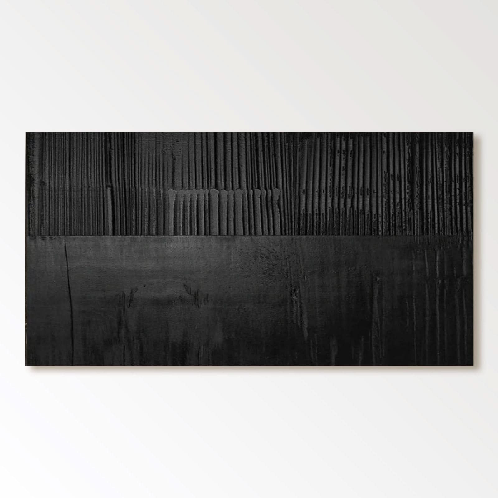 Minimalist Plaster Painting "Nocturne Veil" - nukeart