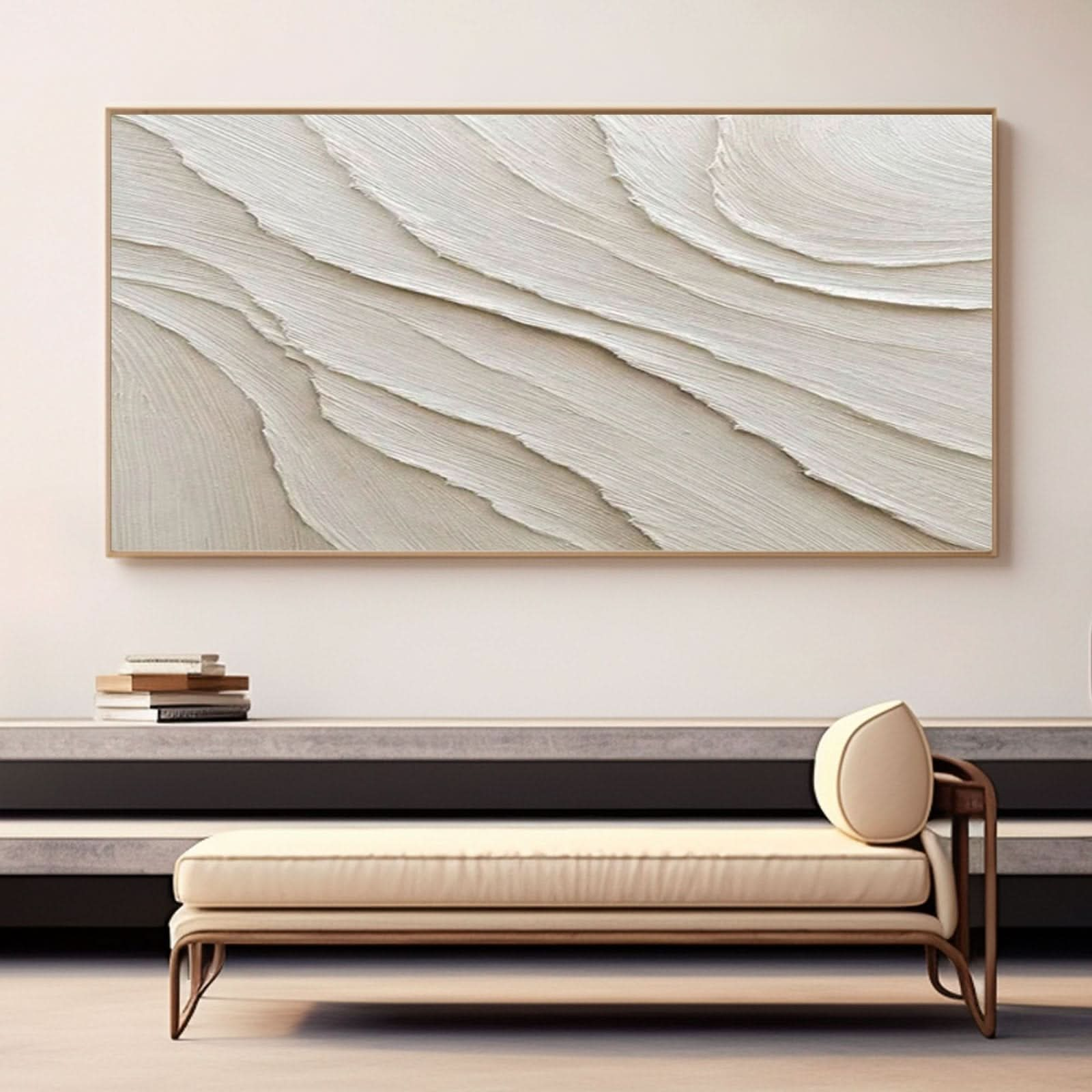 Minimalist Plaster Painting "Textured Serenity" - nukeart