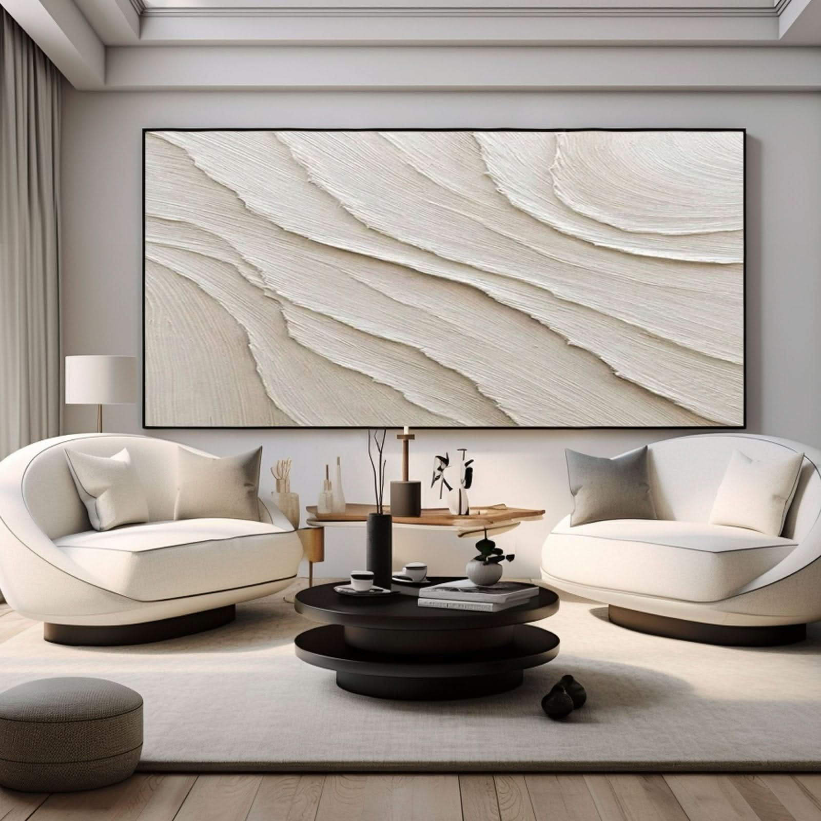 Minimalist Plaster Painting "Textured Serenity" - nukeart