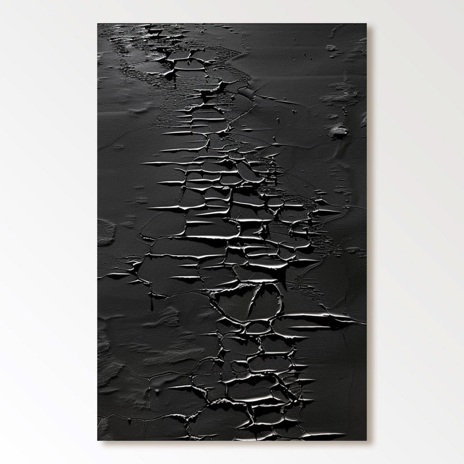 Minimalist Plaster Painting "Whispers of the Night" - nukeart