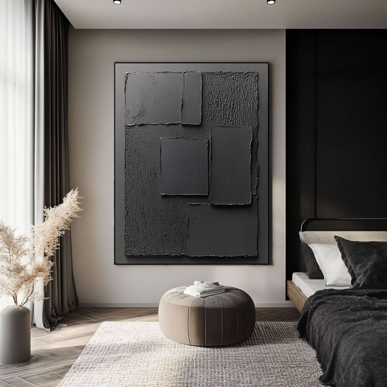 Minimalist Plaster Wall Art "Couches de Nuit" - nukeart