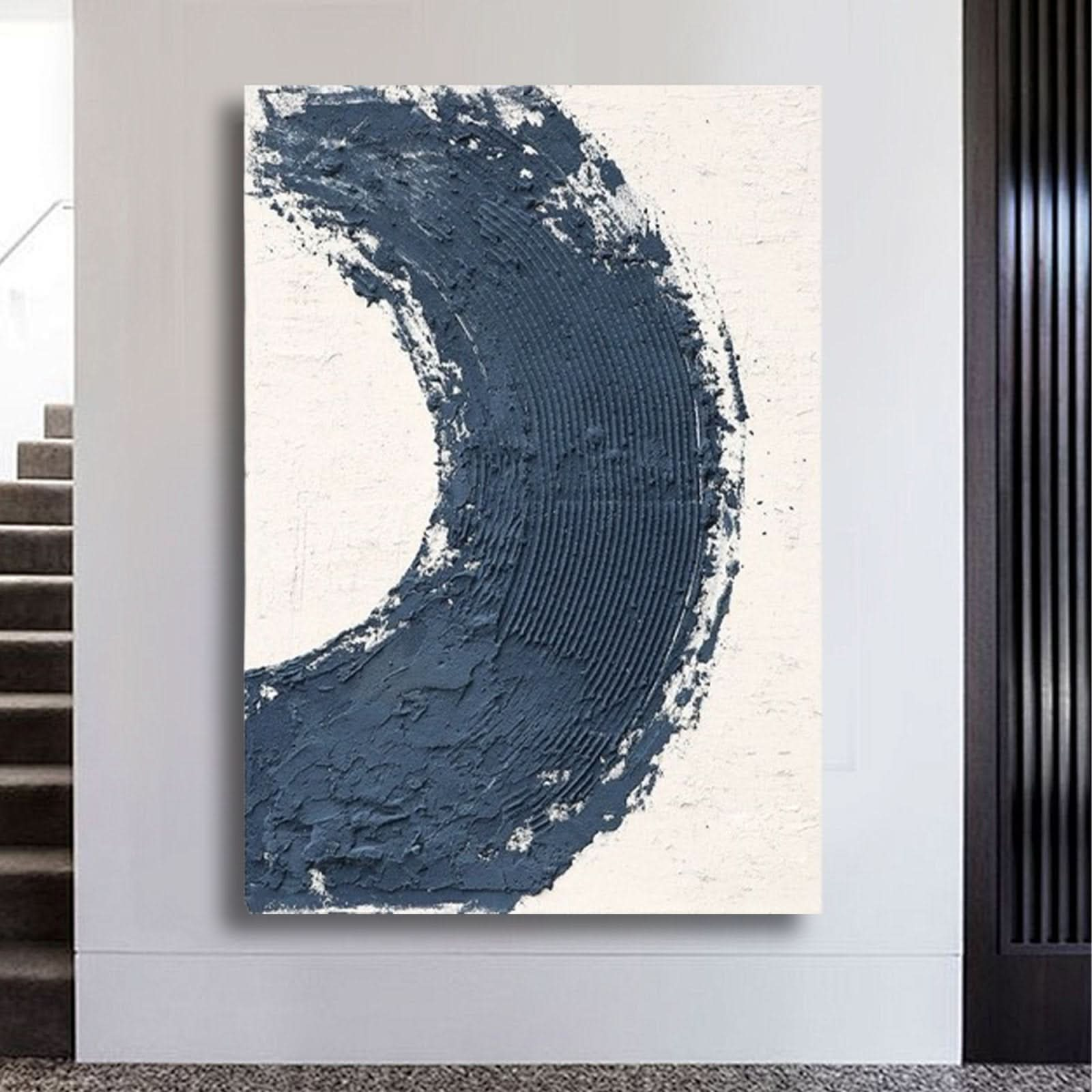 Minimalist Textured Painting "Abyss" - nukeart