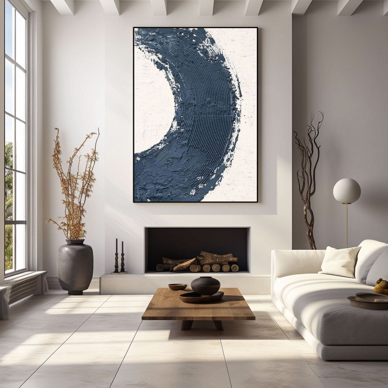 Minimalist Textured Painting "Abyss" - nukeart