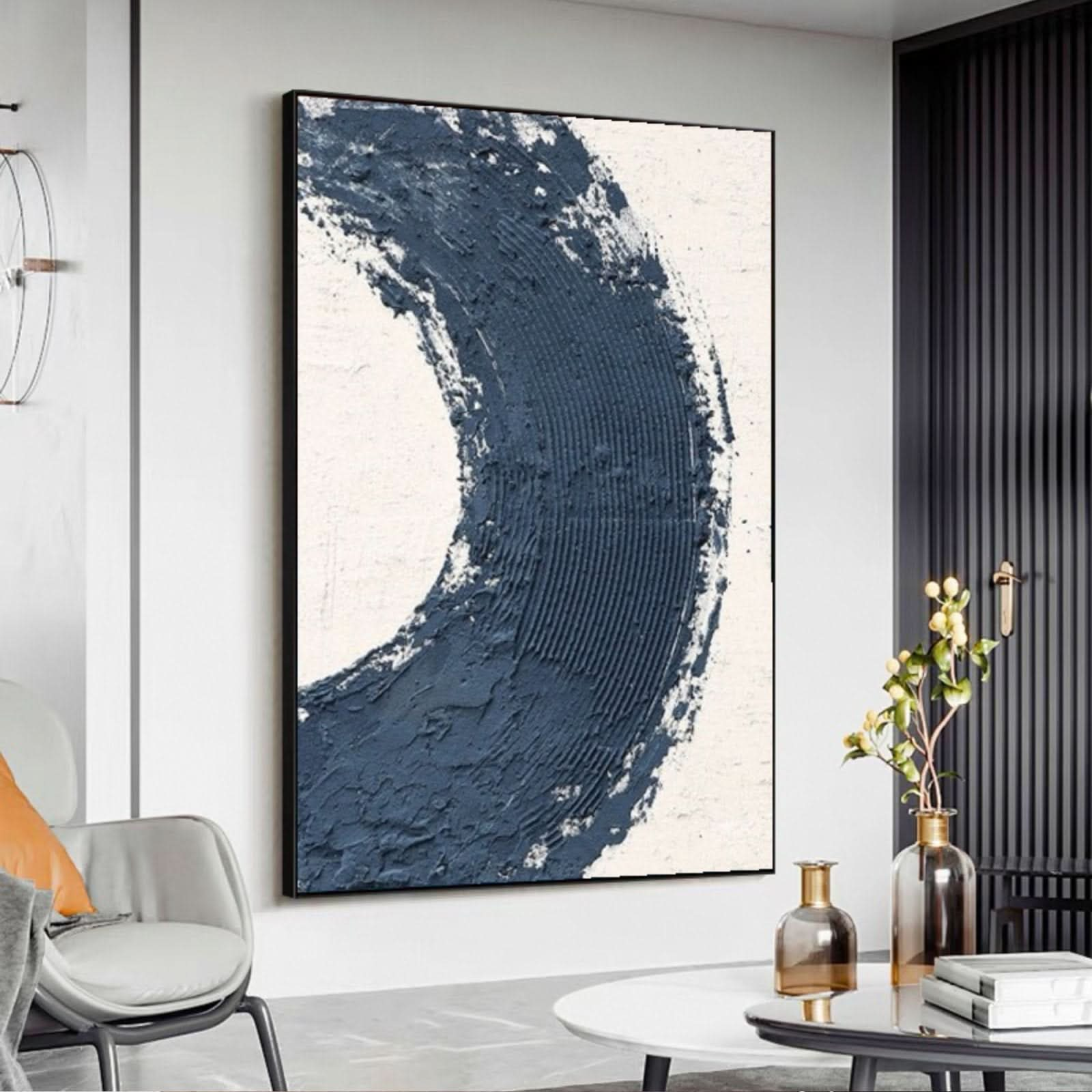 Minimalist Textured Painting "Abyss" - nukeart