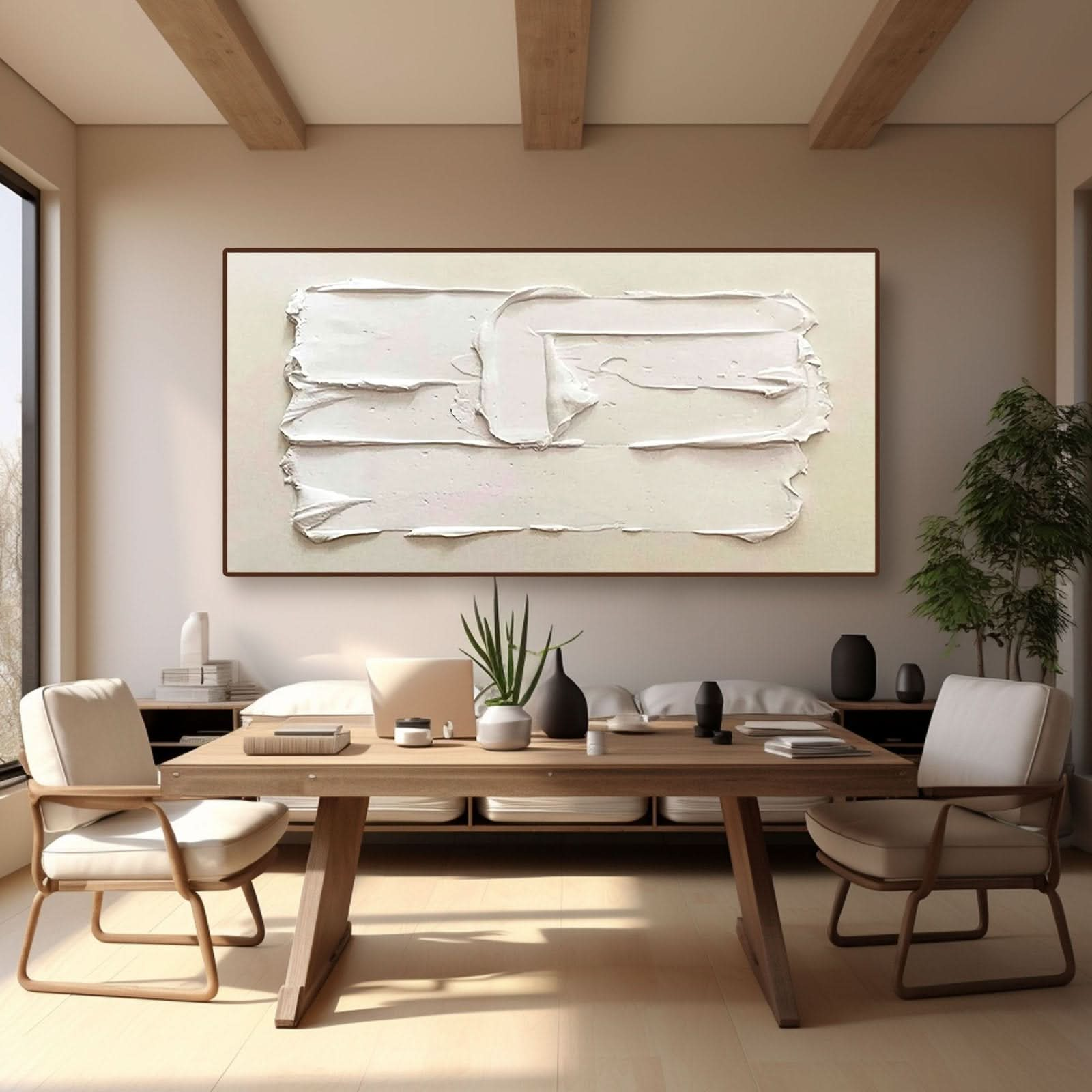 Plaster Painting "Blanc" - nukeart