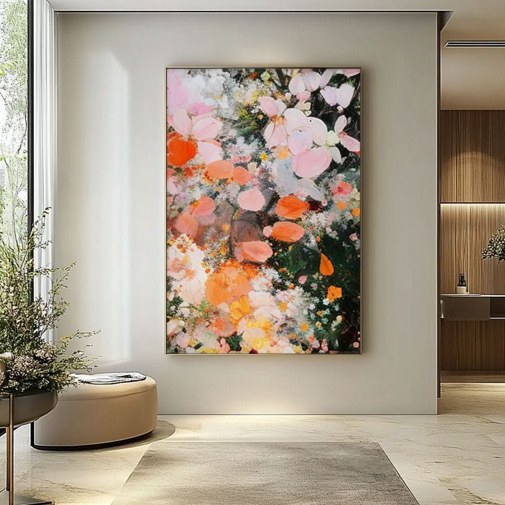 Plaster Painting "Fleurs en Éclosion" - nukeart