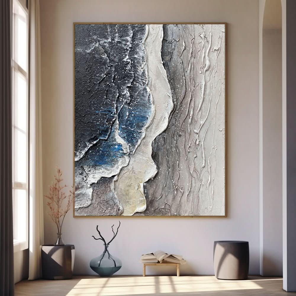 Plaster Painting "Moonlit Shores" - nukeart