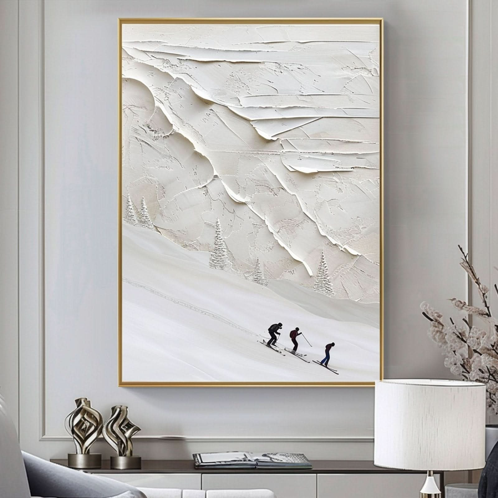 Plaster Painting "Winter's Embrace" - nukeart