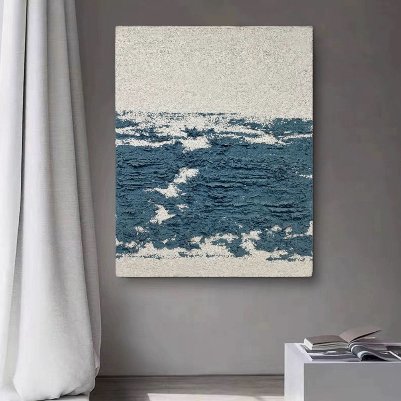 Plaster Textured Painting "Oceanic" - nukeart