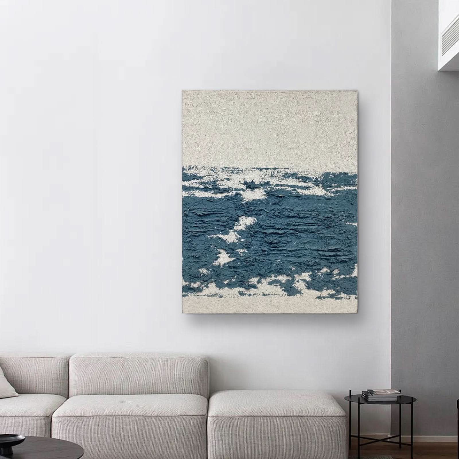 Plaster Textured Painting "Oceanic" - nukeart