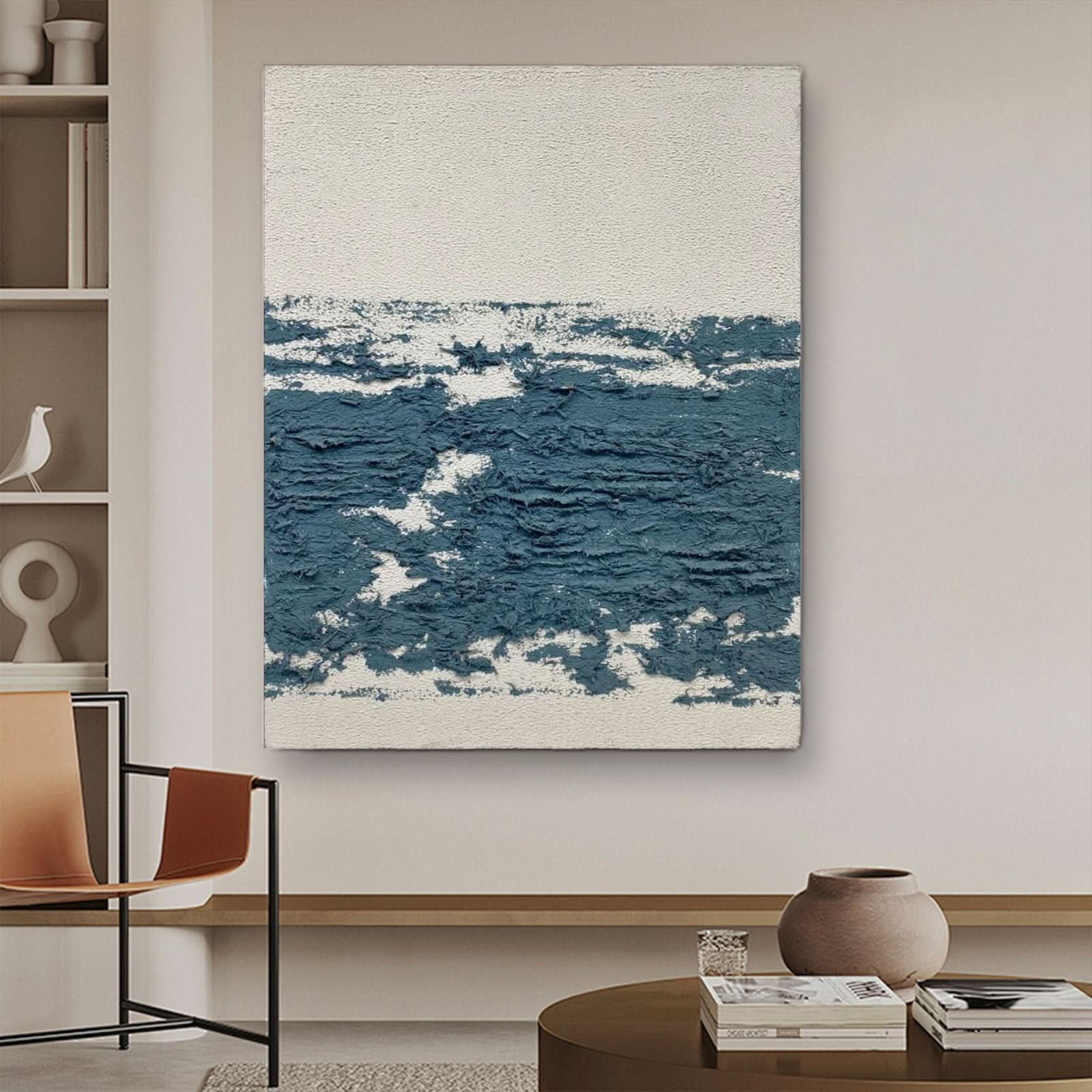 Plaster Textured Painting "Oceanic" - nukeart