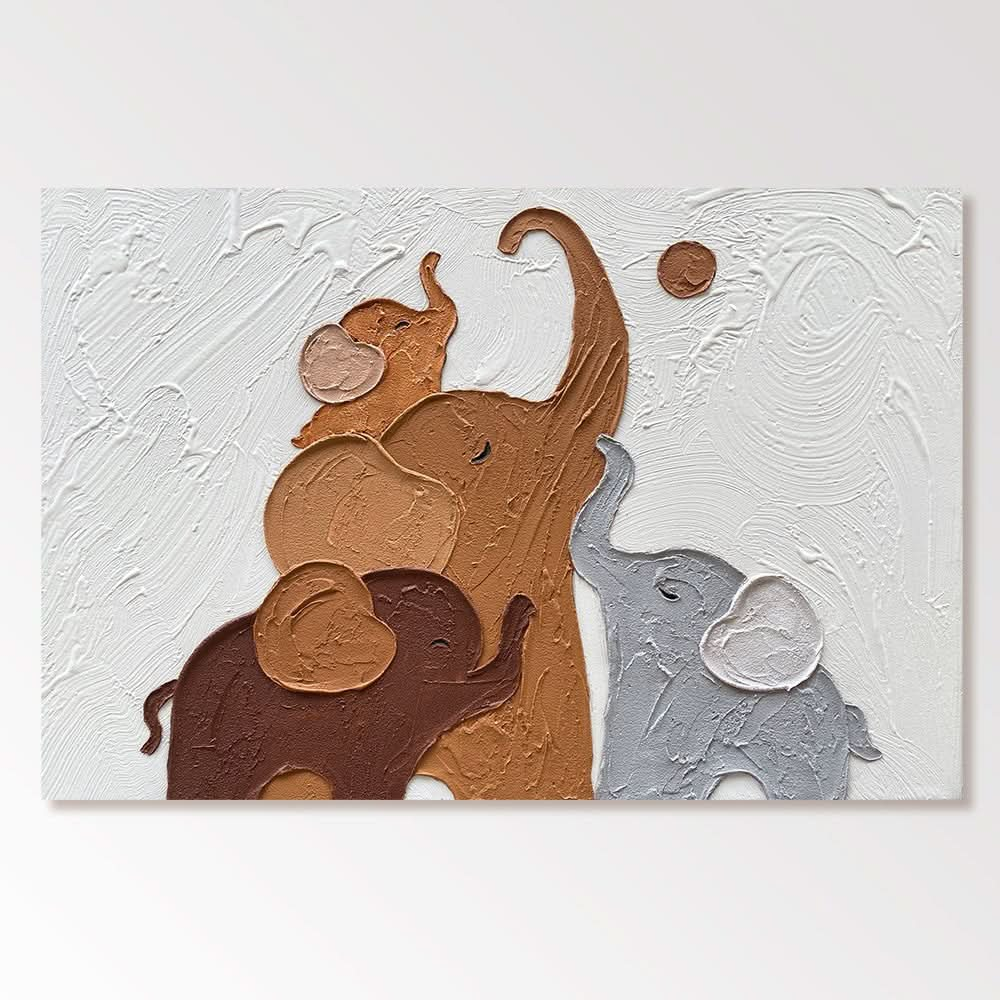 Plaster Wall Art "Elephant Harmony" - nukeart