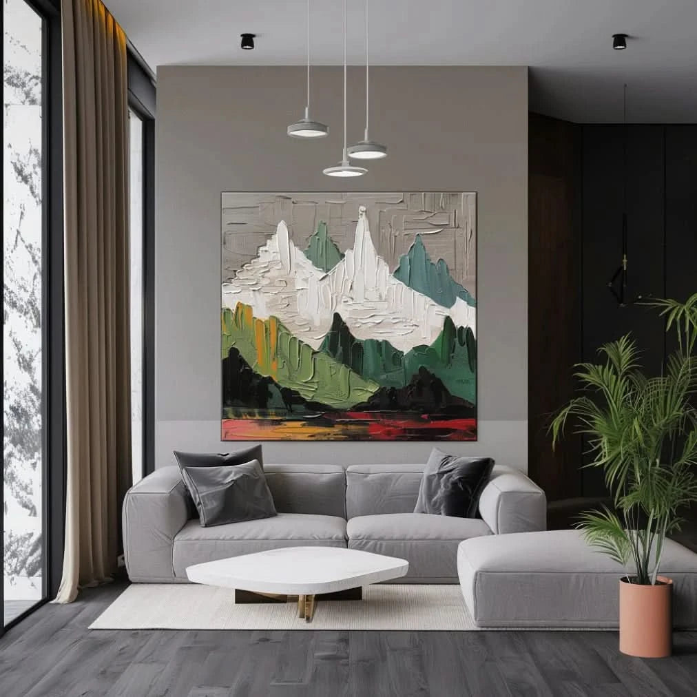 Plaster Wall Art "Mountain's Heartbeat" - nukeart