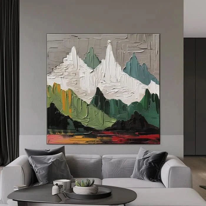 Plaster Wall Art "Mountain's Heartbeat" - nukeart