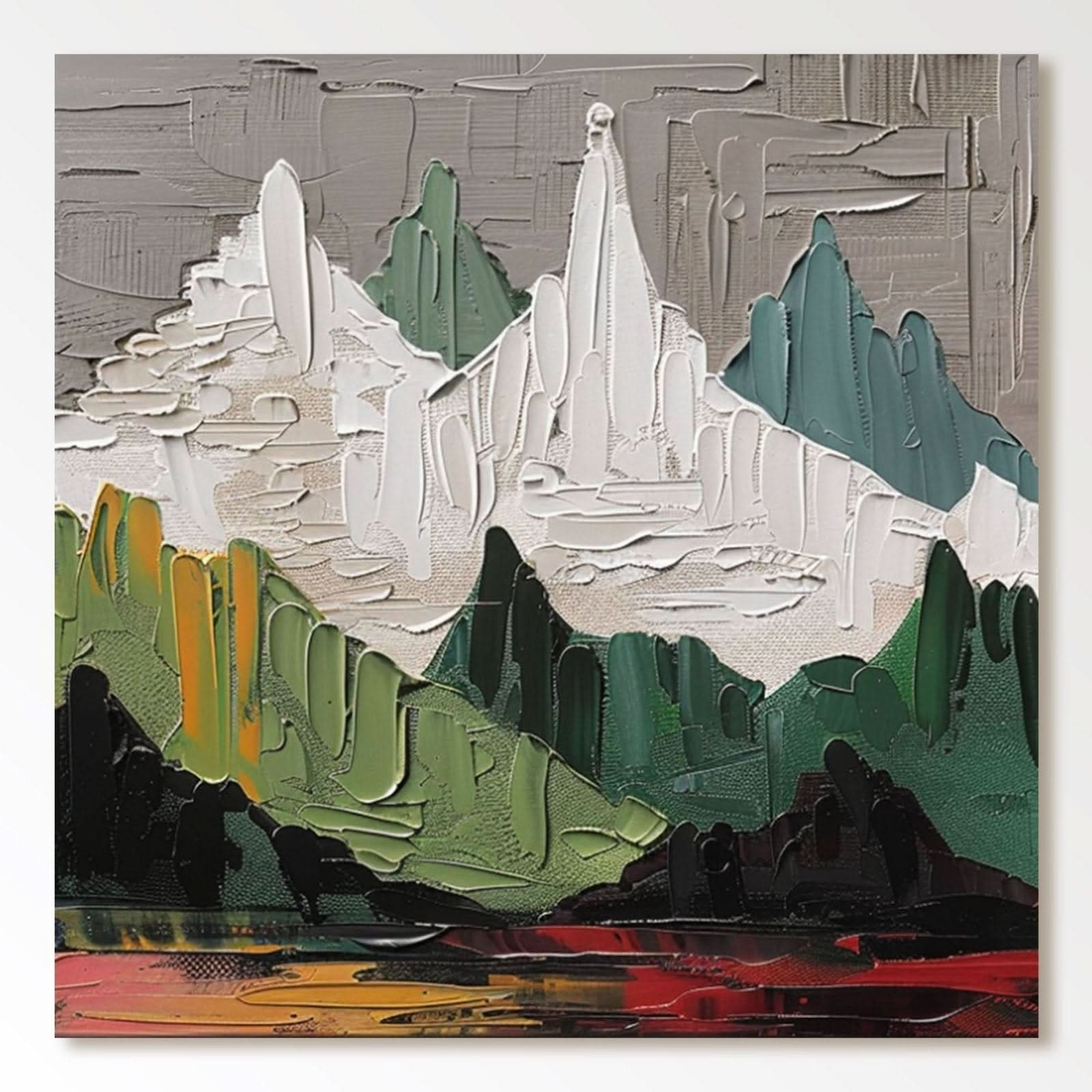 Plaster Wall Art "Mountain's Heartbeat" - nukeart