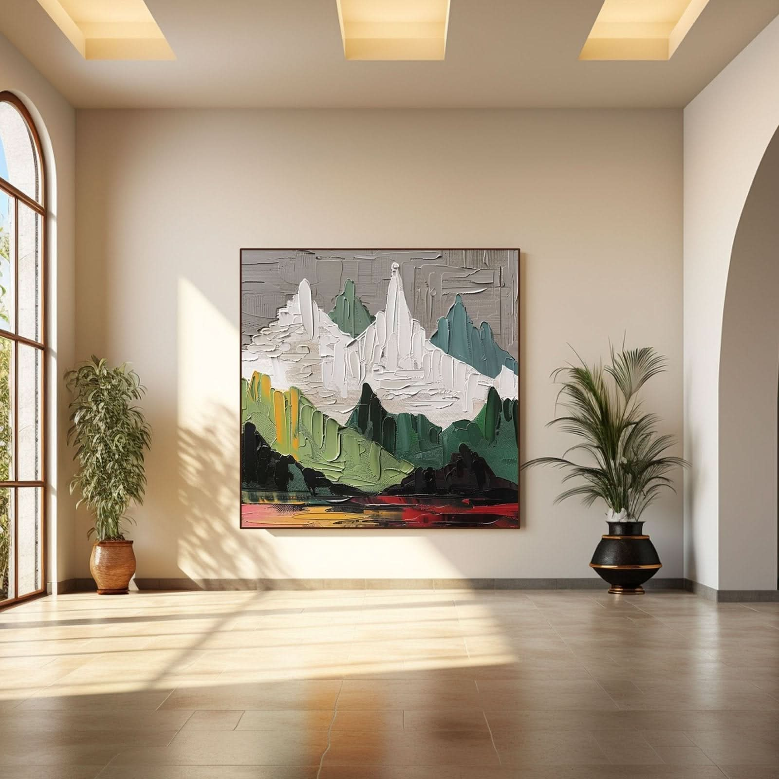 Plaster Wall Art "Mountain's Heartbeat" - nukeart