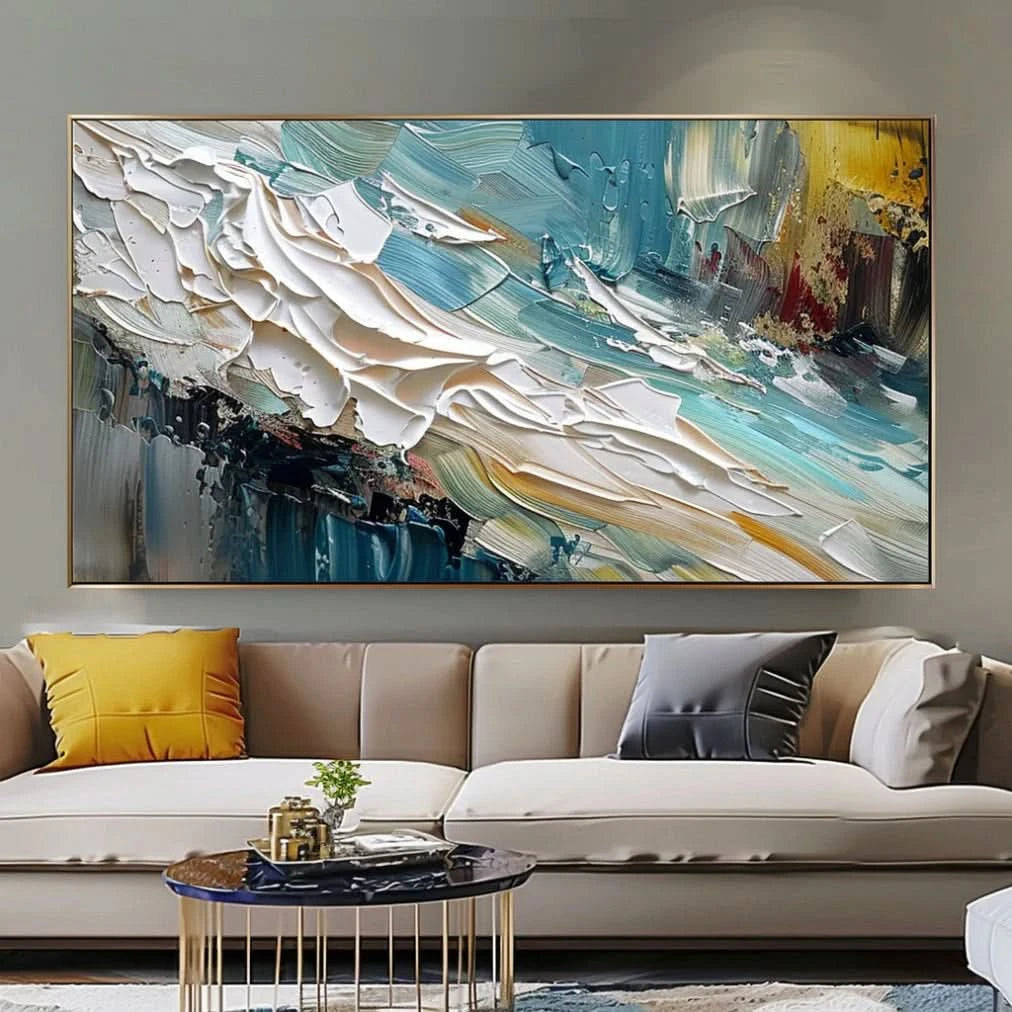 Plaster Wall Art "Waves of Passion" - nukeart