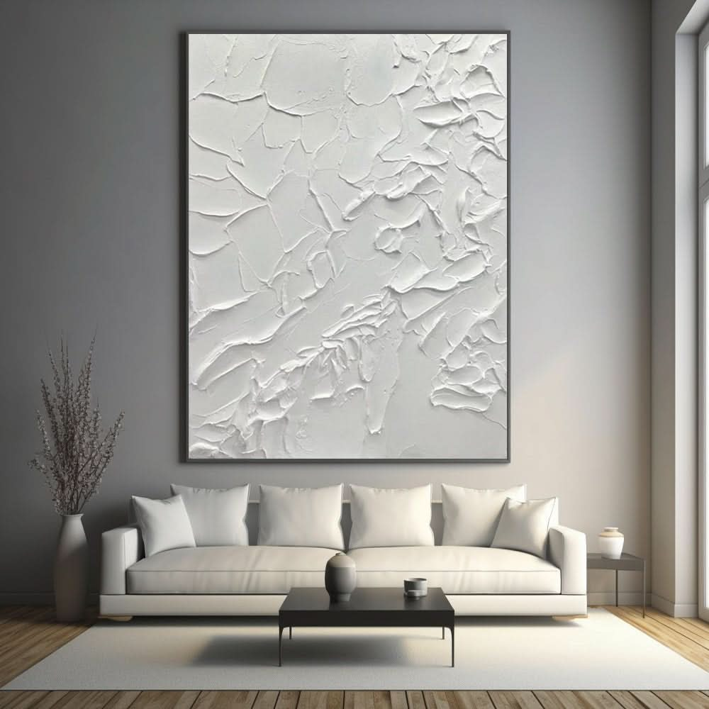 Textured Painting "Neige" - nukeart