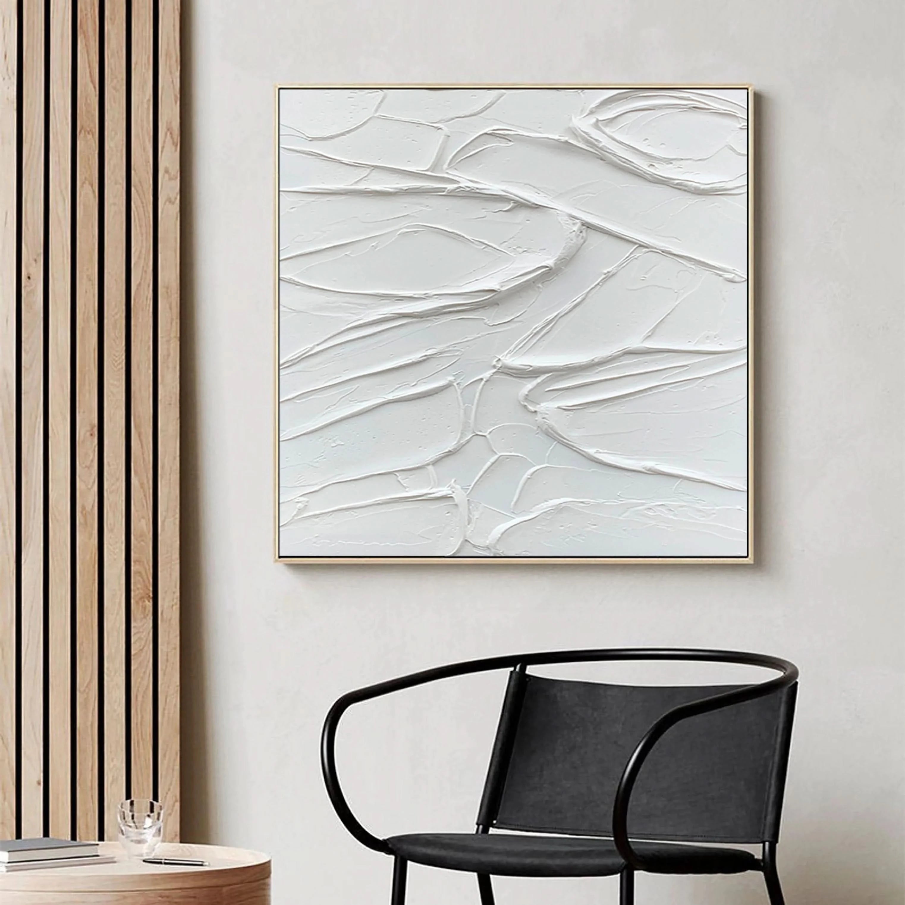 Textured Plaster Minimalist Painting Original Wall Decor for Room