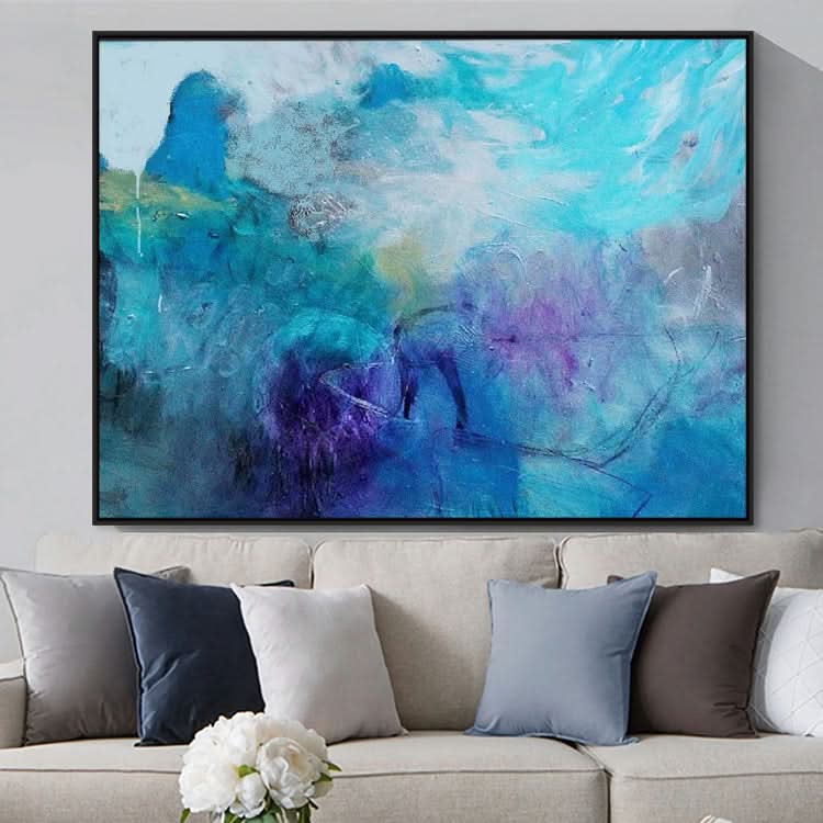 Der Wolf im Wald - handgefertigtes Ölgemälde auf Leinwand, Wandkunst, Tiere 