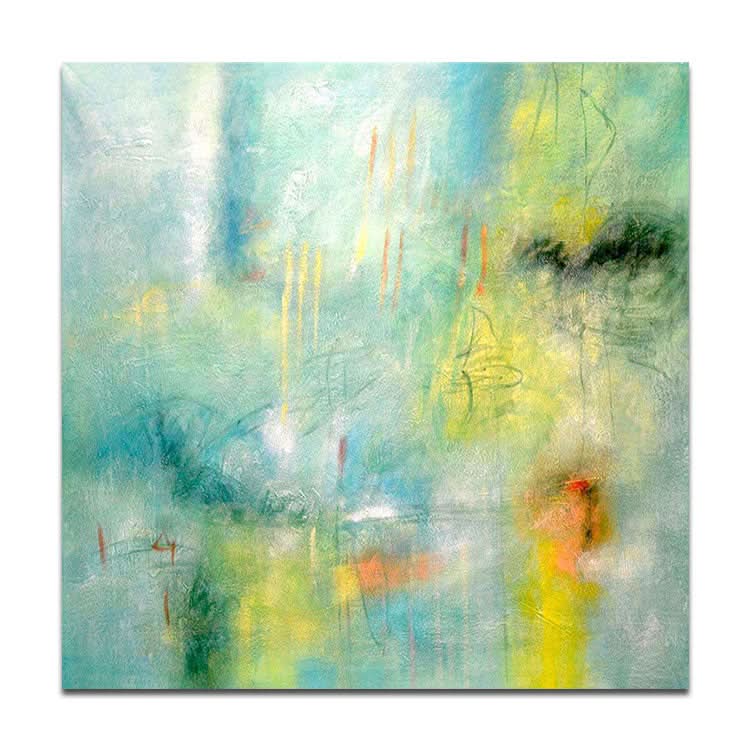 Moderne Kunstgemälde, handgemaltes Ölgemälde, übergroßes Gemälde, goldblaues Gemälde, Kunstwerk | Todesblick 