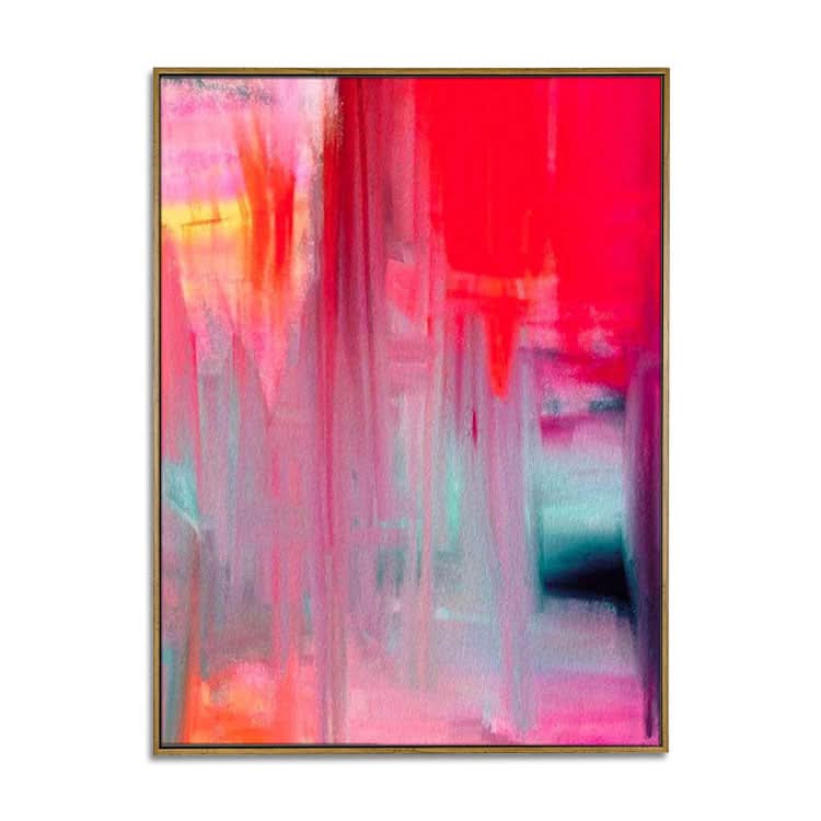 Rötung der Haut - handgefertigtes modernes Wandkunst-Acrylgemälde auf Leinwand 