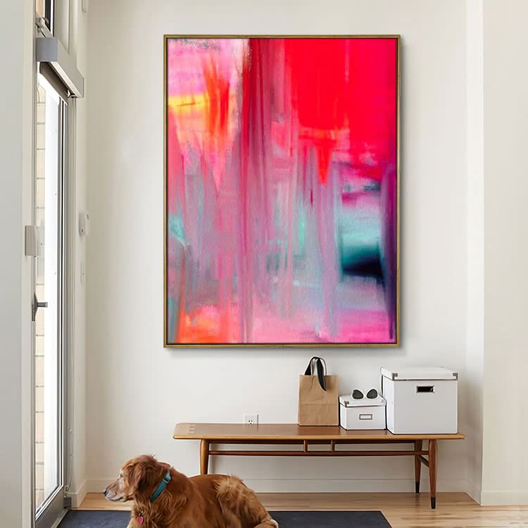Rötung der Haut - handgefertigtes modernes Wandkunst-Acrylgemälde auf Leinwand 