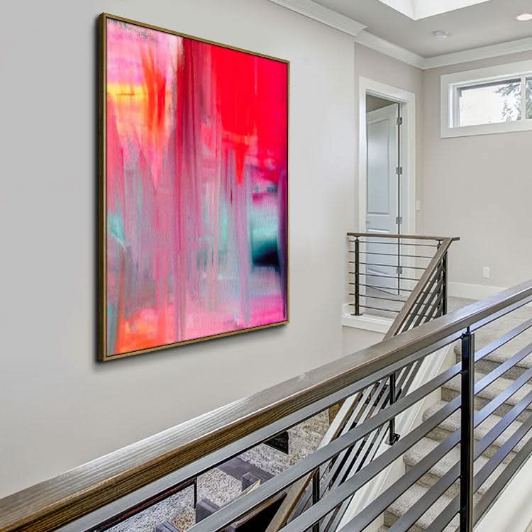 Rötung der Haut - handgefertigtes modernes Wandkunst-Acrylgemälde auf Leinwand 