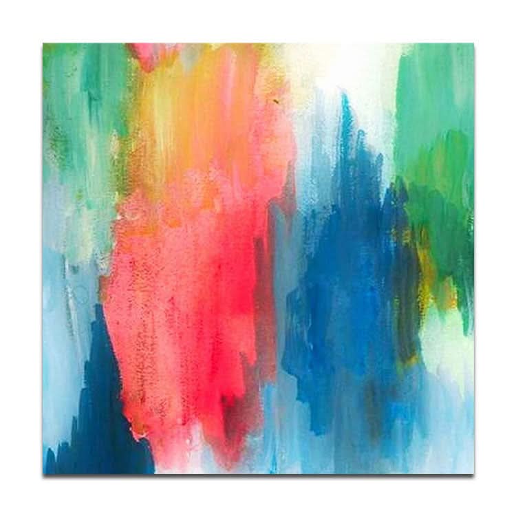 Rotes Gemälde, Original-Kunstwerk, blaues Gemälde, modernes Gemälde, Heimdekoration, Wandkunst, handgemaltes abstraktes Ölgemälde | Kontrast 