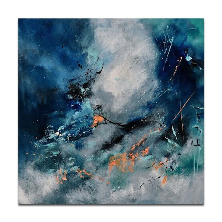 Extra Large Wall Art Canvas Dark Blue Abstract Painting Black Painting Sunset Painting | Beautiful view of the starry sky