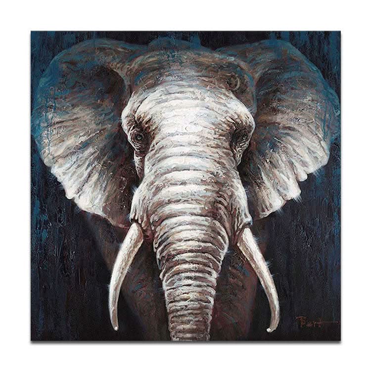 Großes abstraktes Elefantengemälde, süßes Elefanten-Ölgemälde, Originalgemälde, übergroßes Elefantengemälde, abstrakt | Elefant 
