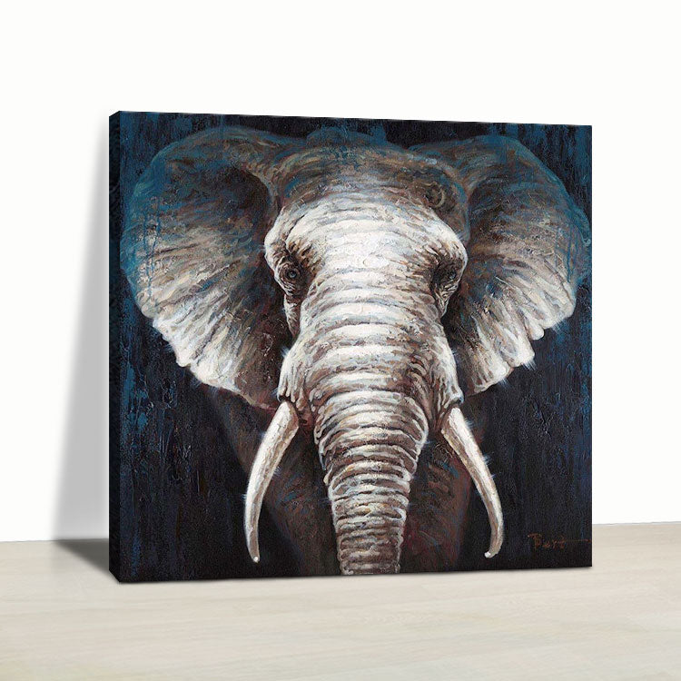 Large Abstract Elephant Painting Cute Elephant Oil Painting Original  Painting Oversized Elephant Painting Abstract | Elephant