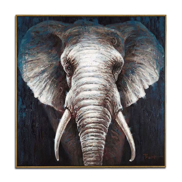 Großes abstraktes Elefantengemälde, süßes Elefanten-Ölgemälde, Originalgemälde, übergroßes Elefantengemälde, abstrakt | Elefant 