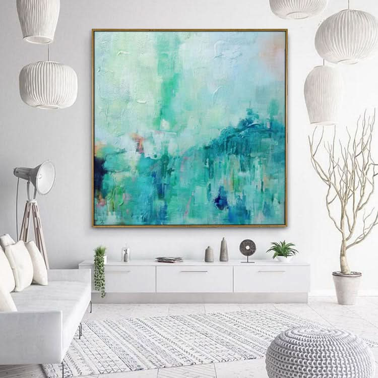 Creative Abstract Painting Original Landscape Coastal Painting Modern Set Texture Artwork | After rain the empty mountain