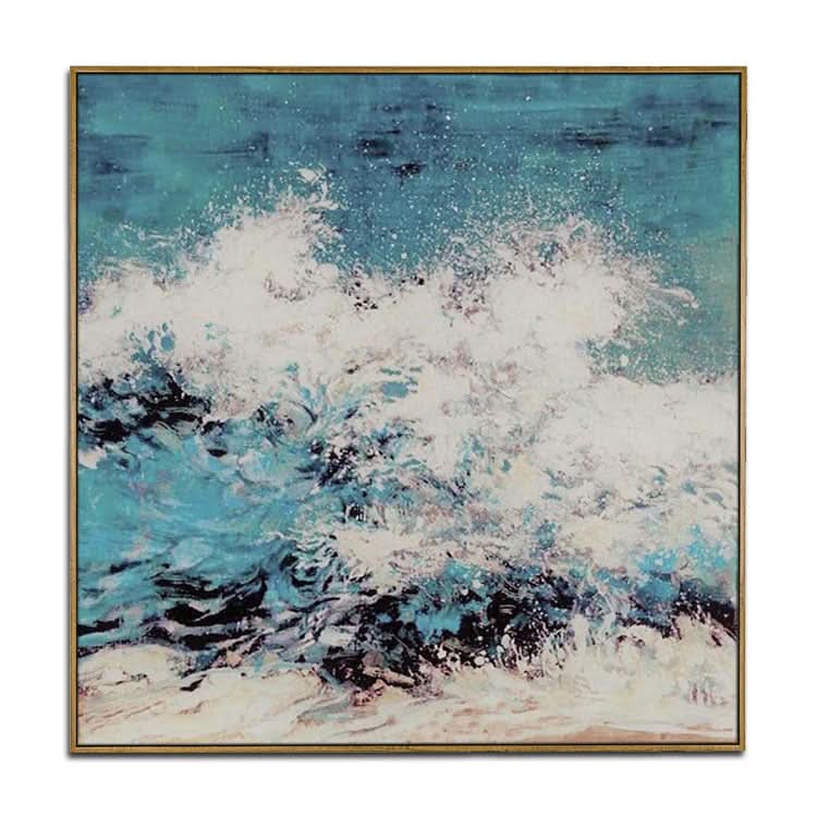 Gemälde Wandkunst Ölgemälde Leinwand Abstrakt Handgemaltes Ölgemälde Große Leinwandkunst Original Ölgemälde | Wütende Wellen 