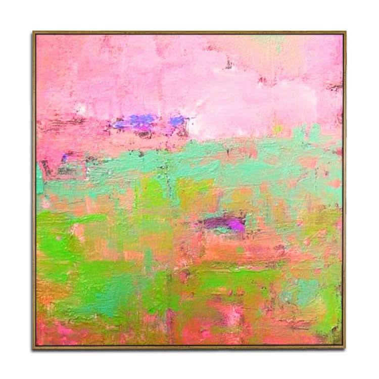 Ölgemälde auf Leinwand, abstrakte Leinwand, Wandkunst, übergroßes Gemälde, handgemachte Kunst, Goldgemälde, Orangegemälde, Rosa Kunstleinwand | Strukturgemälde 