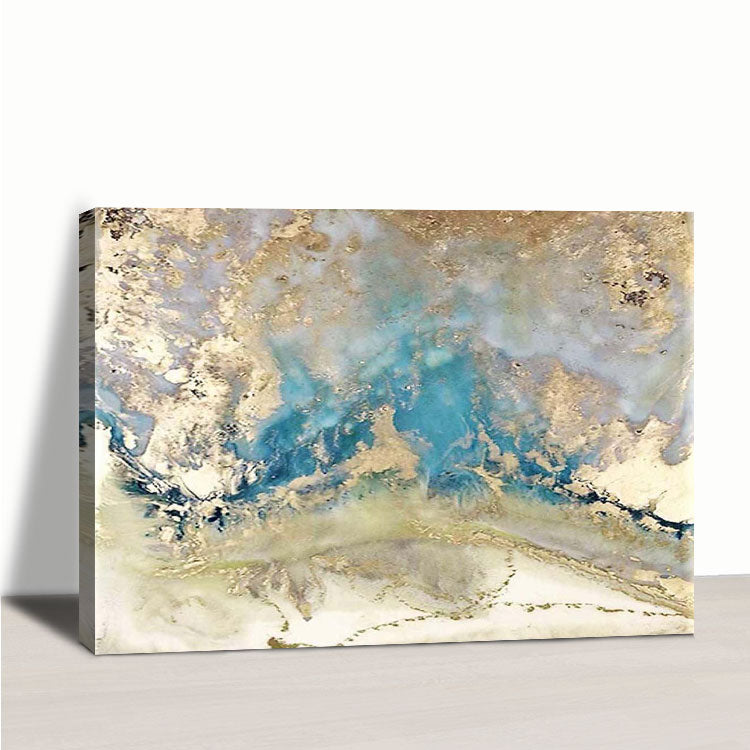 Topographic Map - Handmade Map Wall Art Abstract Painting on Canvas Print