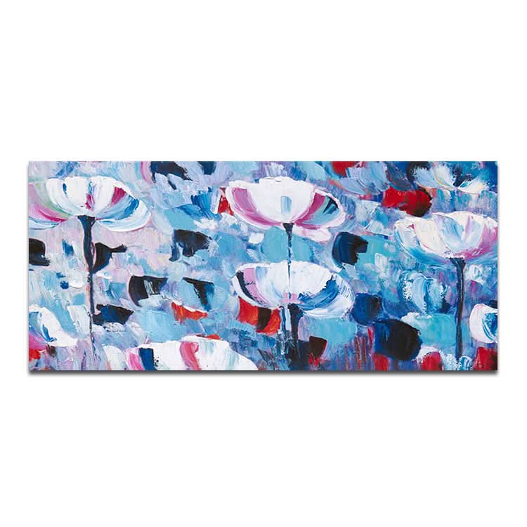 Extra großes abstraktes Ölgemälde Wohnzimmer Original Kunstgemälde Weißes und rotes Gemälde Blaues Gemälde | Die Schönheit der Blumen 