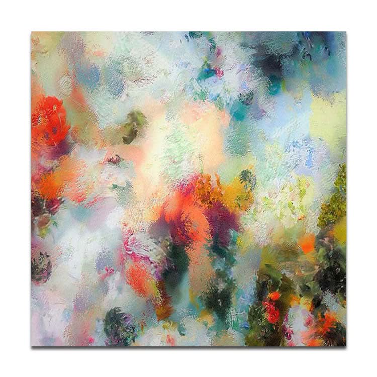 Ölgemälde Handgemälde Ölgemälde Leinwand Großformat Wohndekor Wandkunst Moderne Wanddekoration Ölgemälde Rot und Gelb Gemälde | Die Pilgerreise 