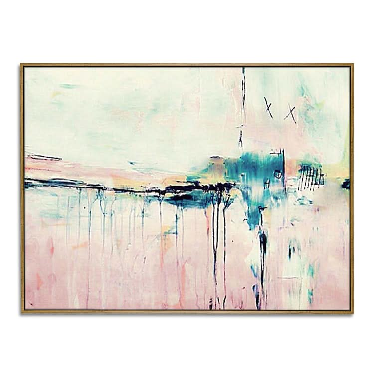 Beauty In The Far Away - Hand Painted Landscape Wall Art Abstract Oil Painting On Canvas