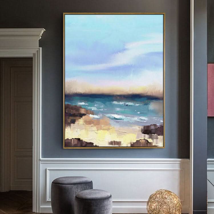 Meer - Handgemachte Meereslandschaft Malerei Leinwand Kunst Strand 