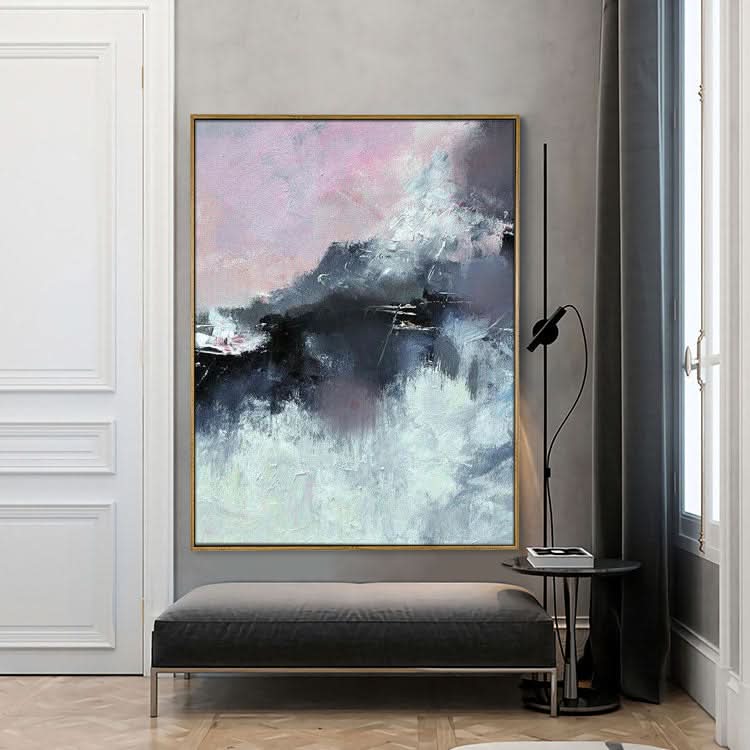 Abstract oil painting on canvas,Beautiful handmade natural scenery painting