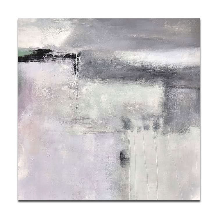 Großes abstraktes Ölgemälde Graues abstraktes Kunstwerk Original abstraktes Gemälde | Entfernte Orte 