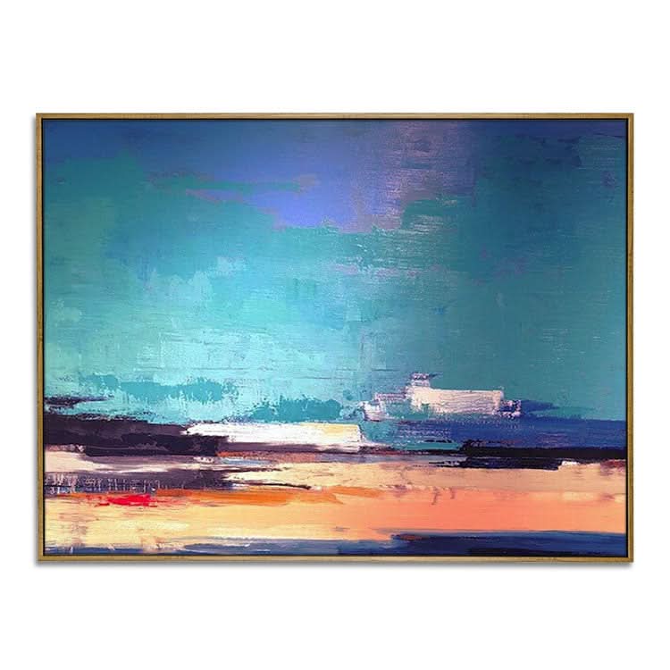 Ocean Going Voyage - Handgemachtes abstraktes Leinwandbild Meeresgemälde 