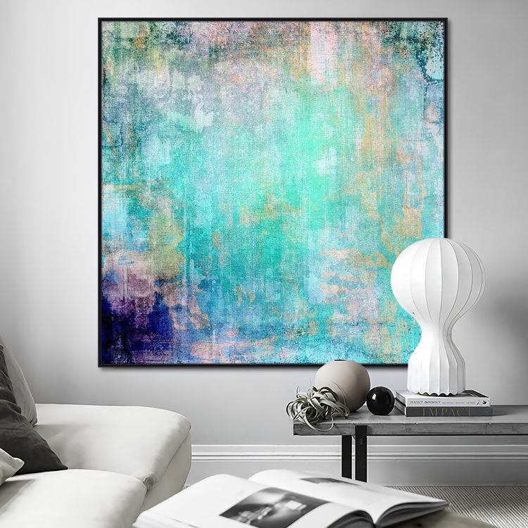 Oil Painting Hand Painted Original Art Painting Extra Large Abstract Art Canvas Fashion Art | Blue zone