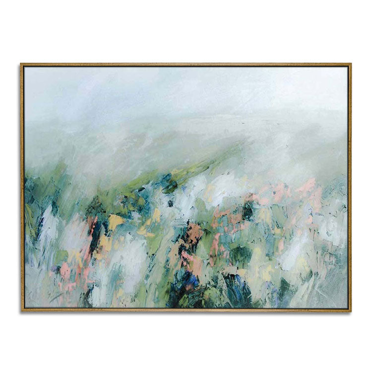 Early Spring - Hand Painted Landscape Oil Painting Abstract Canvas Wall Art