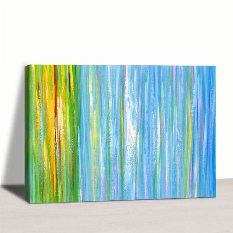 Rainbow Feels - Handgemachtes Gemälde Abstrakte Wandkunst für Restaurant 